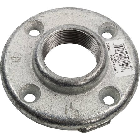 AMERICAN IMAGINATIONS 1 in. x 1 in. Galvanized Floor Flange AI-35803